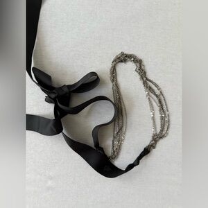 Elegant Black and Silver Necklace